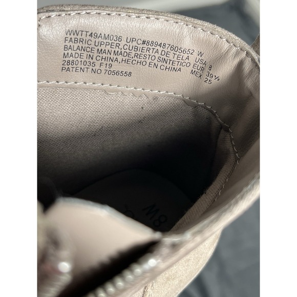 Time & Tru Memory Foam Women's Khaki Blush Suede Wedge Sneakers Size 8 W - Picture 10 of 12